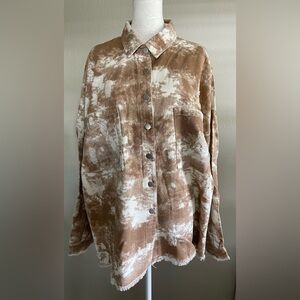 Tie Dye Pol‎ Shacket Womens Size Large